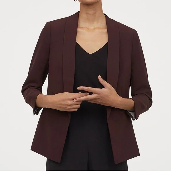 H&M Burgundy Casual Blazer Women’s S - Picture 1 of 6